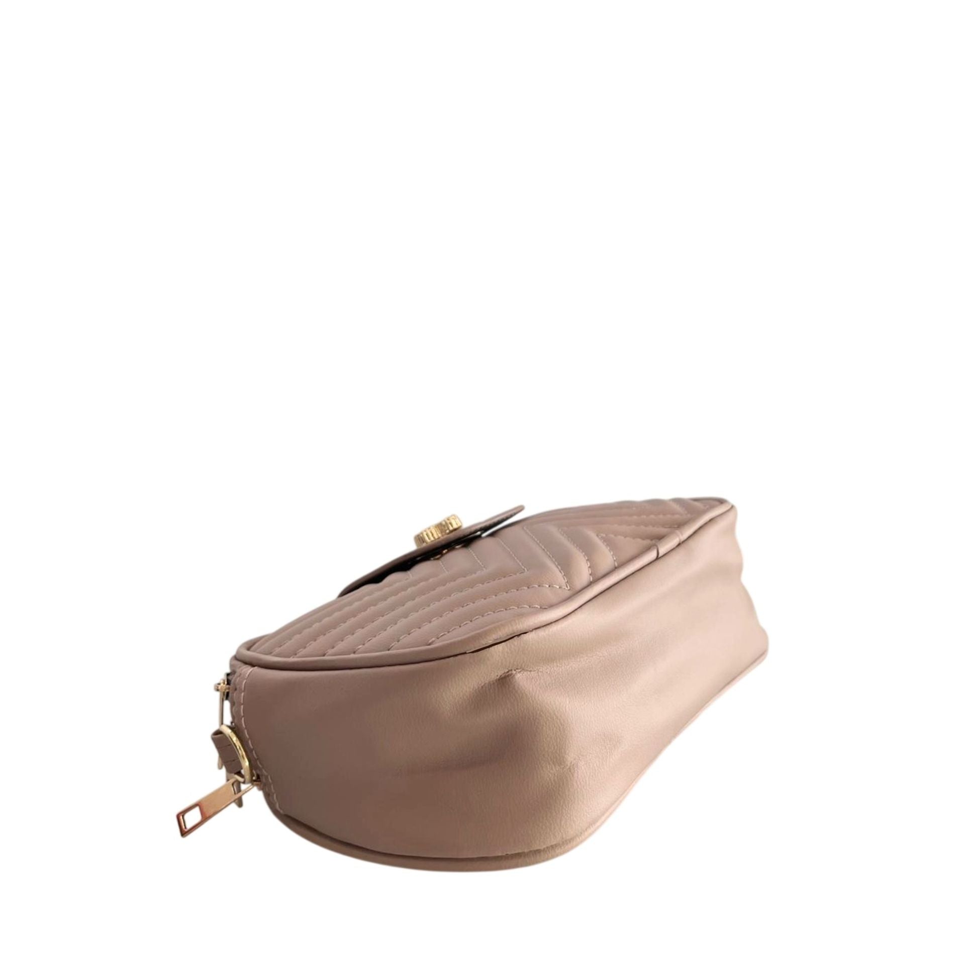 Baldinini Trend L24BAS1 Siena taupe leather loafers with sleek design, displayed on a neutral background.