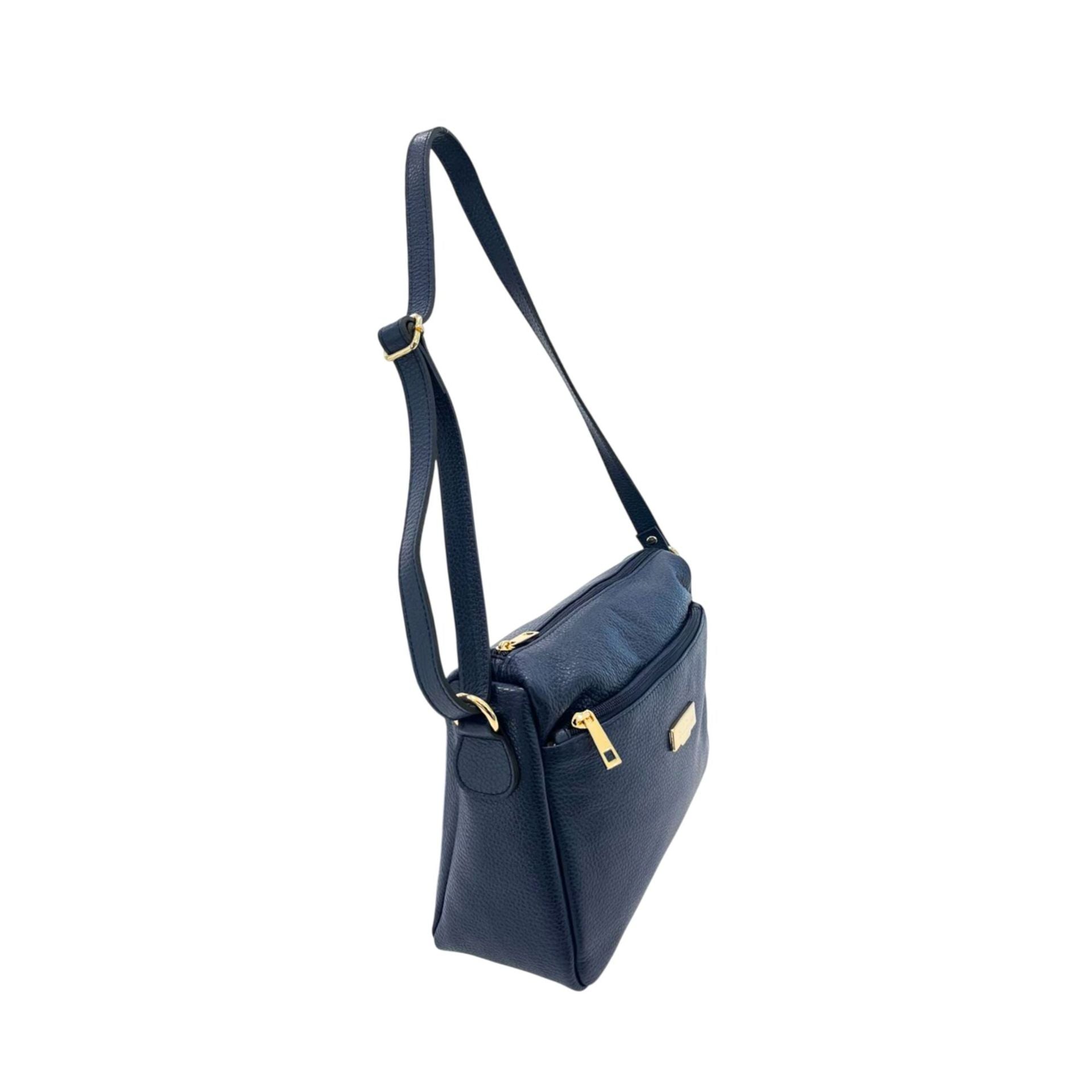 Baldinini Trend IR1683 LUCCA blue navy leather shoes with sleek design, displayed on a neutral background.