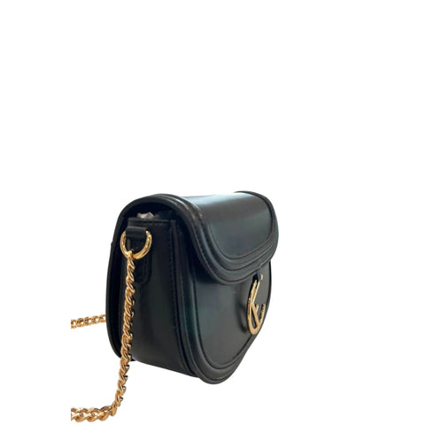 Cristinaeffe CF22708 black handbag by Jag Couture London - New York, with sleek design and gold hardware on a plain background.