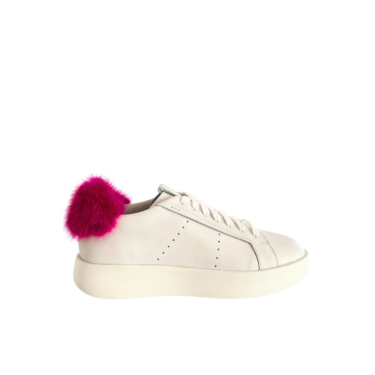 Santoni WBWI60769BIAXKAO_I20Bianco leather shoes by Jag Couture London - New York, close-up view showing white polished finish