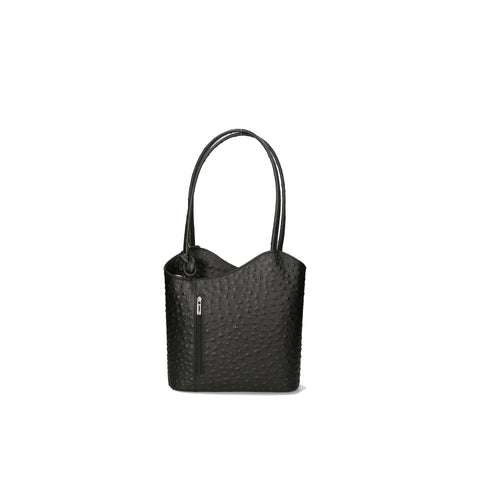Jag Couture London-Gave Lux GLX22300523FBG-20 black handbag with sleek design and silver hardware, stylish and elegant.