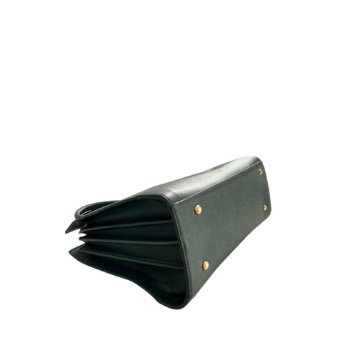Cristinaeffe CF24FW022_VERDE handbag by Jag Couture London - New York, featuring vibrant green leather with gold hardware.