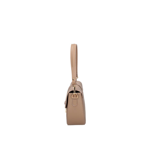 Roberta Rossi RR220722923FBG-L110 taupe handbag by Jag Couture London - New York, showing textured leather and gold-tone hardware.