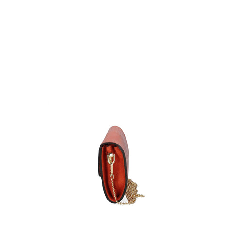Viola Castellani VC220073423FBG-LU29_ARANCIO handbag by Jag Couture London - New York, in vibrant orange leather with gold accents.