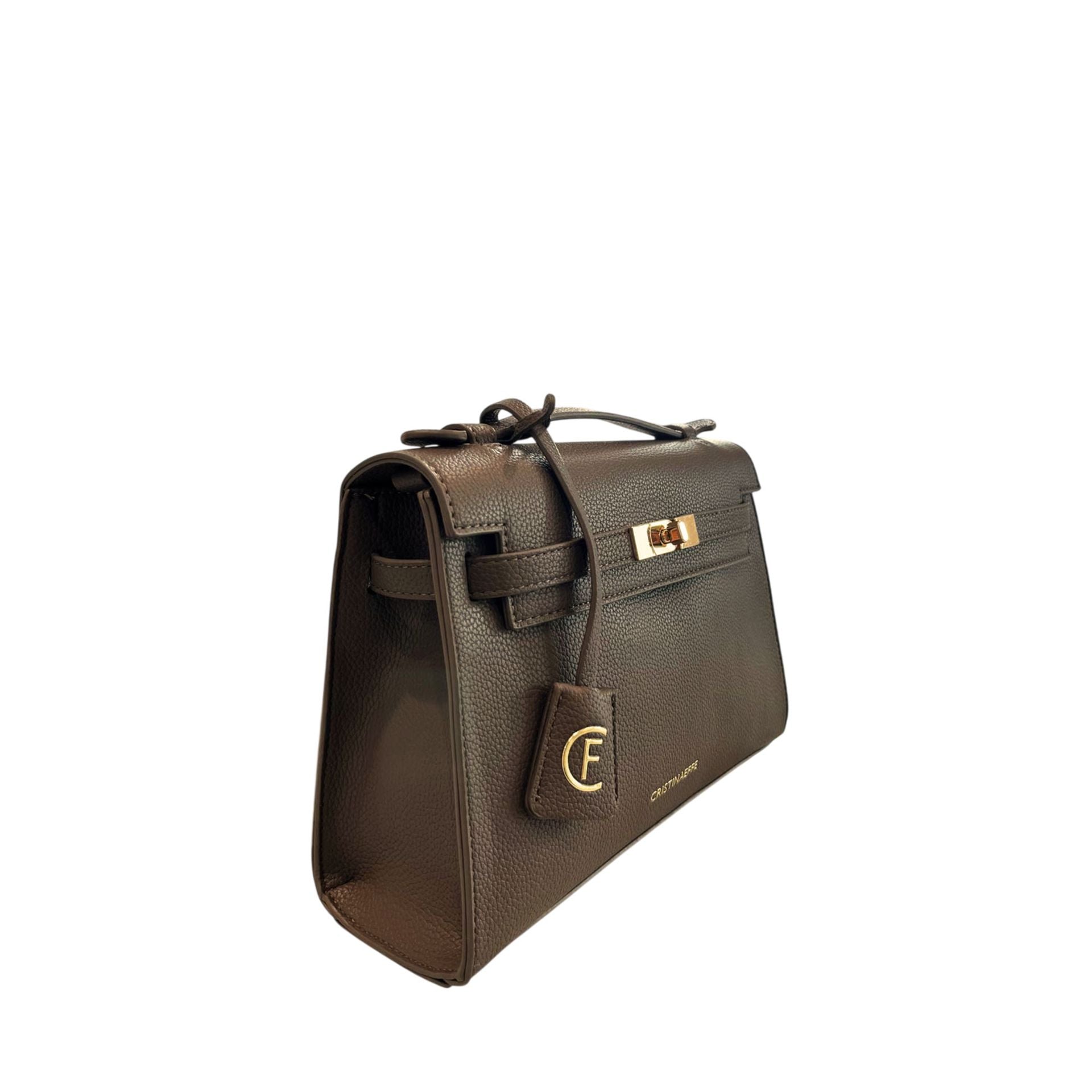Cristinaeffe CF24FW024_MARRONE handbag by Jag Couture London - New York, featuring brown leather with stylish design details.