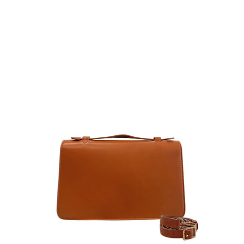 Brown Cristinaeffe CF24FW021 handbag by Jag Couture London - New York with sleek leather design and elegant hardware accents.
