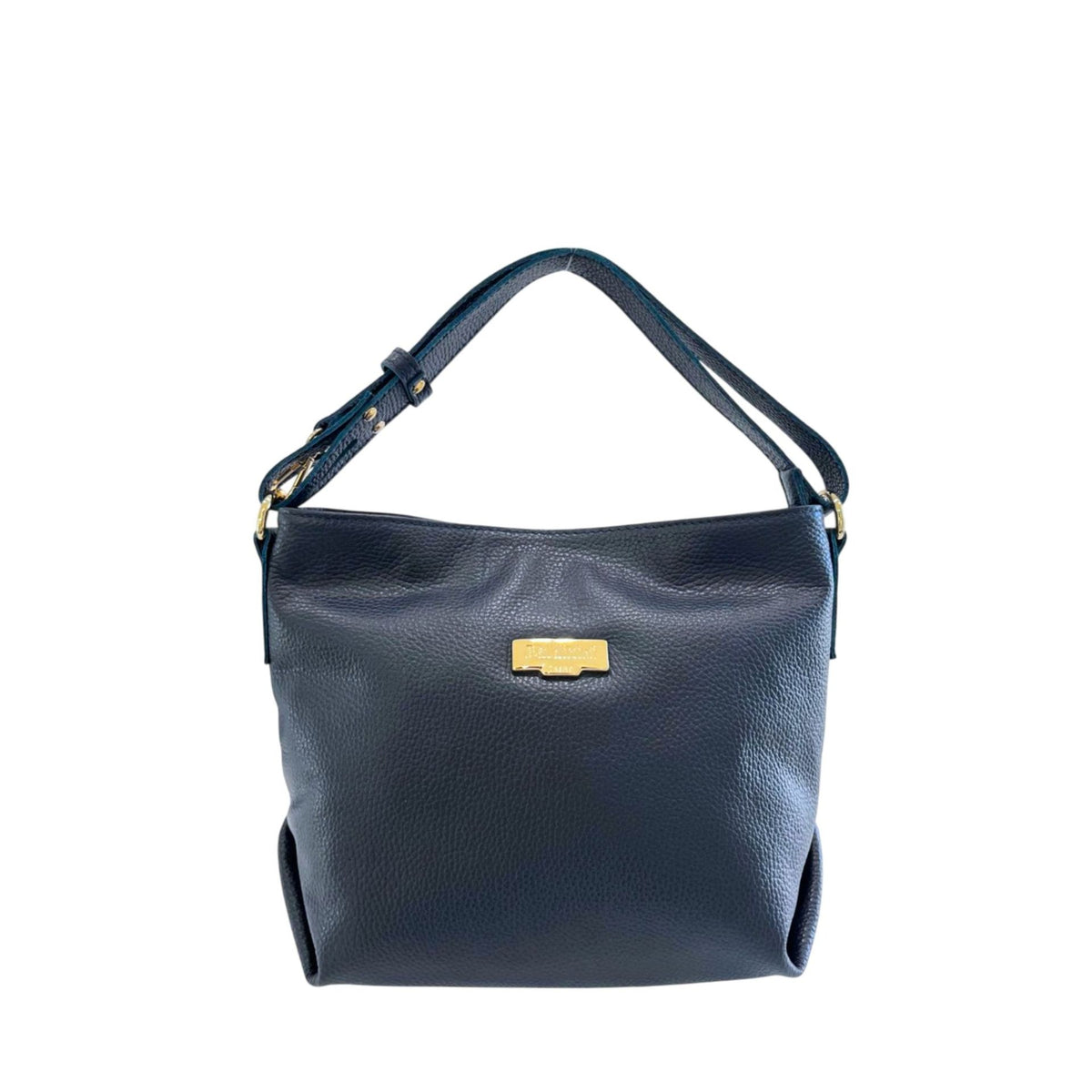Baldinini Trend IR1818 Lucca blue navy leather shoes with sleek design, showcased in a stylish fashion image.