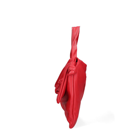 Jag Couture London - New York Viola Castellani VC220717123FBG-S58_ROSSO_FUOCO in vibrant red, featuring detailed craftsmanship on the fabric.