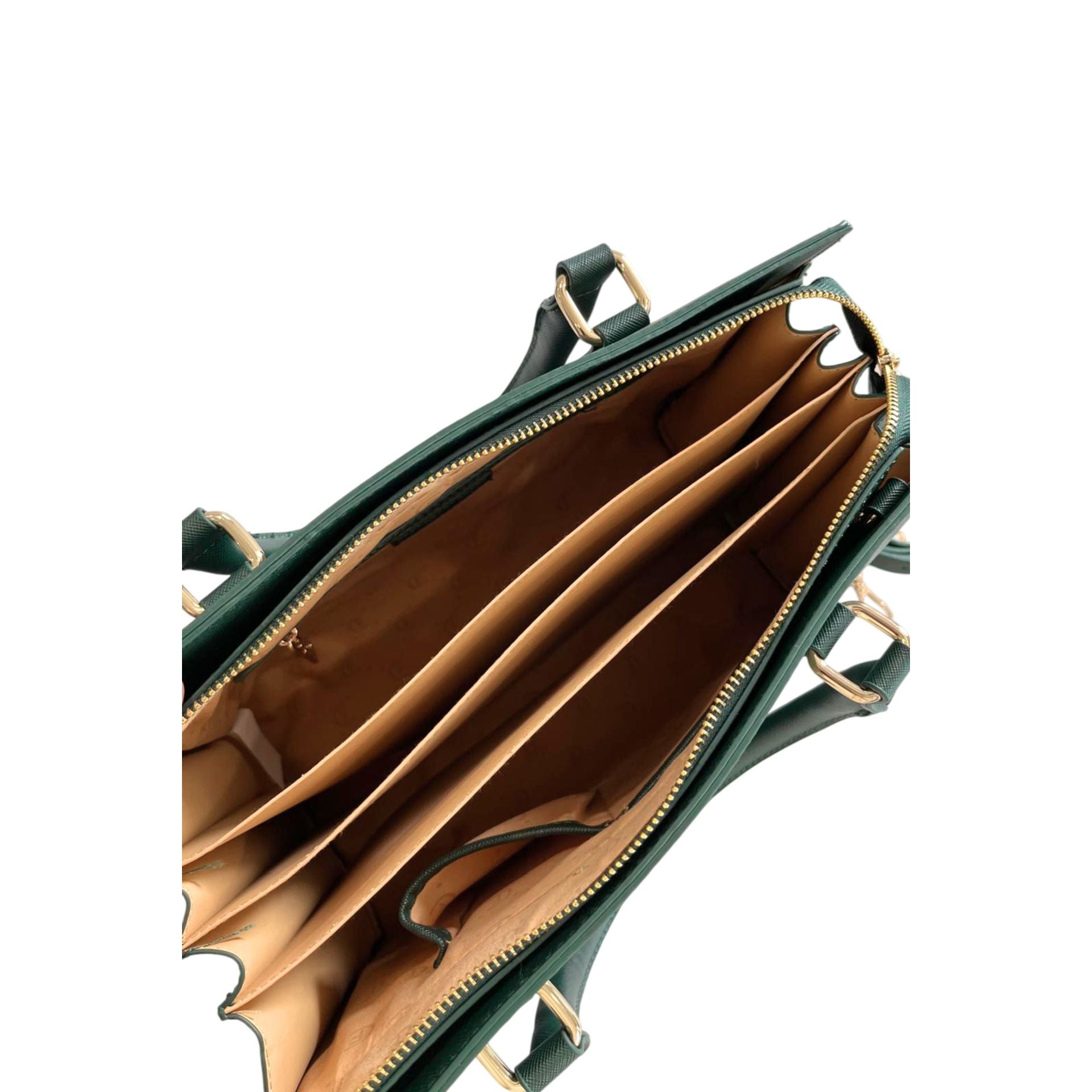 Cristinaeffe CF24FW022 Verdi handbag by Jag Couture London New York, featuring green leather with silver hardware.