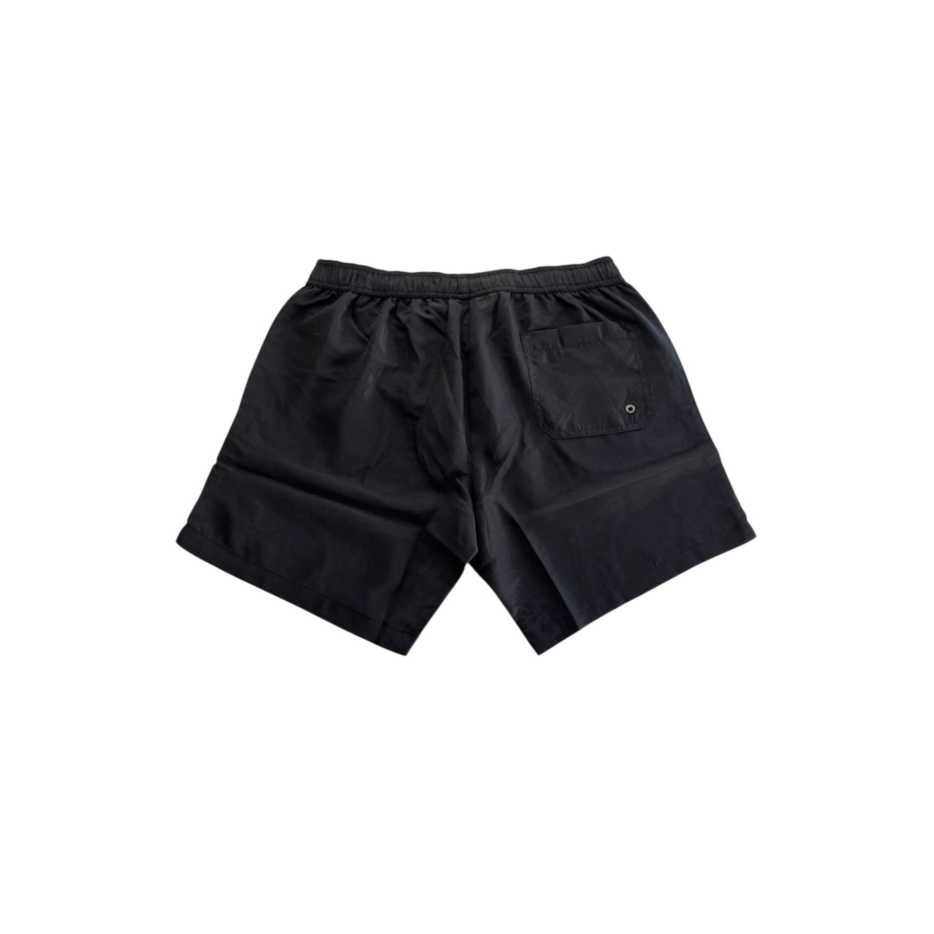 Black Trussardi beachwear TRU25MBM08 by Jag Couture London-New York, featuring a stylish design perfect for summer beach outings.