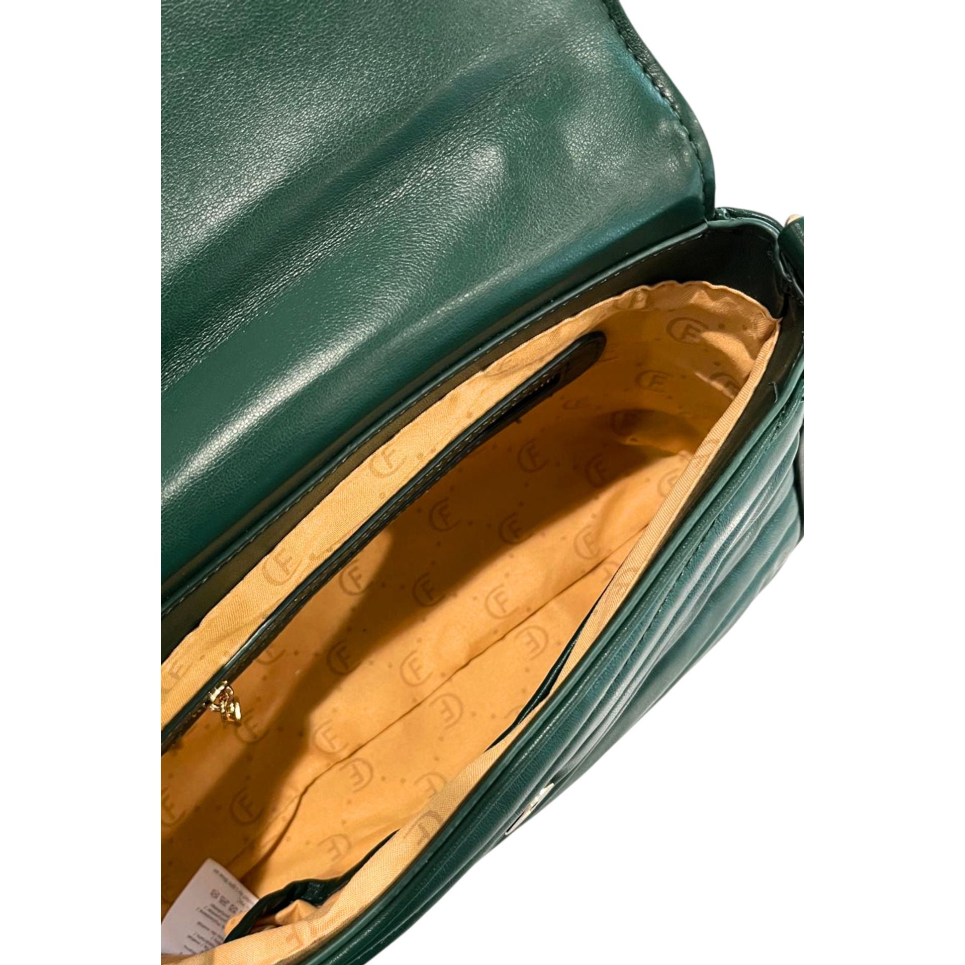 Cristinaeffe CF24FW026_VERDE handbag by Jag Couture London New York, showing vibrant green leather with silver hardware details.