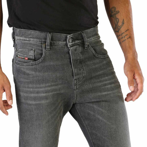 Diesel D-VIKER jeans from Jag Couture London - New York, showing the dark denim fabric and classic five-pocket design.