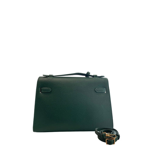Cristinaeffe CF24FW024_VERDE handbag by Jag Couture London - New York, featuring a green leather design and elegant hardware.