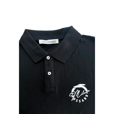 Black Trussardi beachwear from Jag Couture London featuring stylish, comfortable swimwear with sleek design and quality fabric.