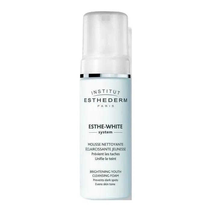 Institut Esthederm Esthe White Brightening Youth Cleansing Foam in 150ml tube, smooth texture, gentle for brightening skincare.