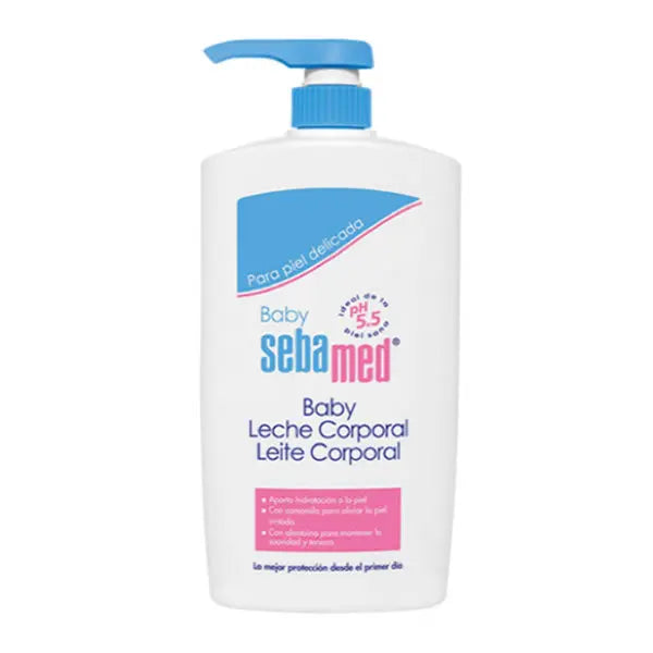 Sebamed Baby Body Milk in a 750ml bottle, featuring gentle moisturizer for infants, from Jag Couture London New York