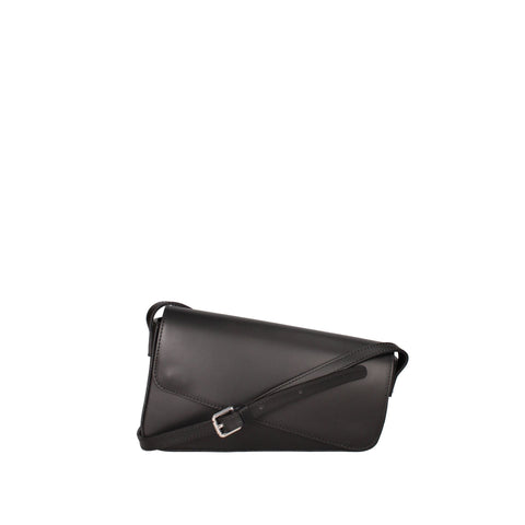 Roberta Rossi RR220722323FBG-NERO black handbag by Jag Couture London-New York with sleek leather design and gold hardware.
