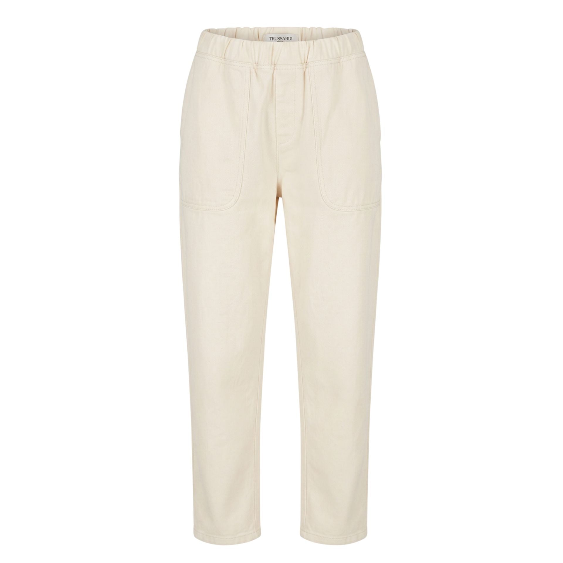 Trussardi Jeans in gardenia color with classic fit and stylish design, displayed by Jag Couture London - New York.