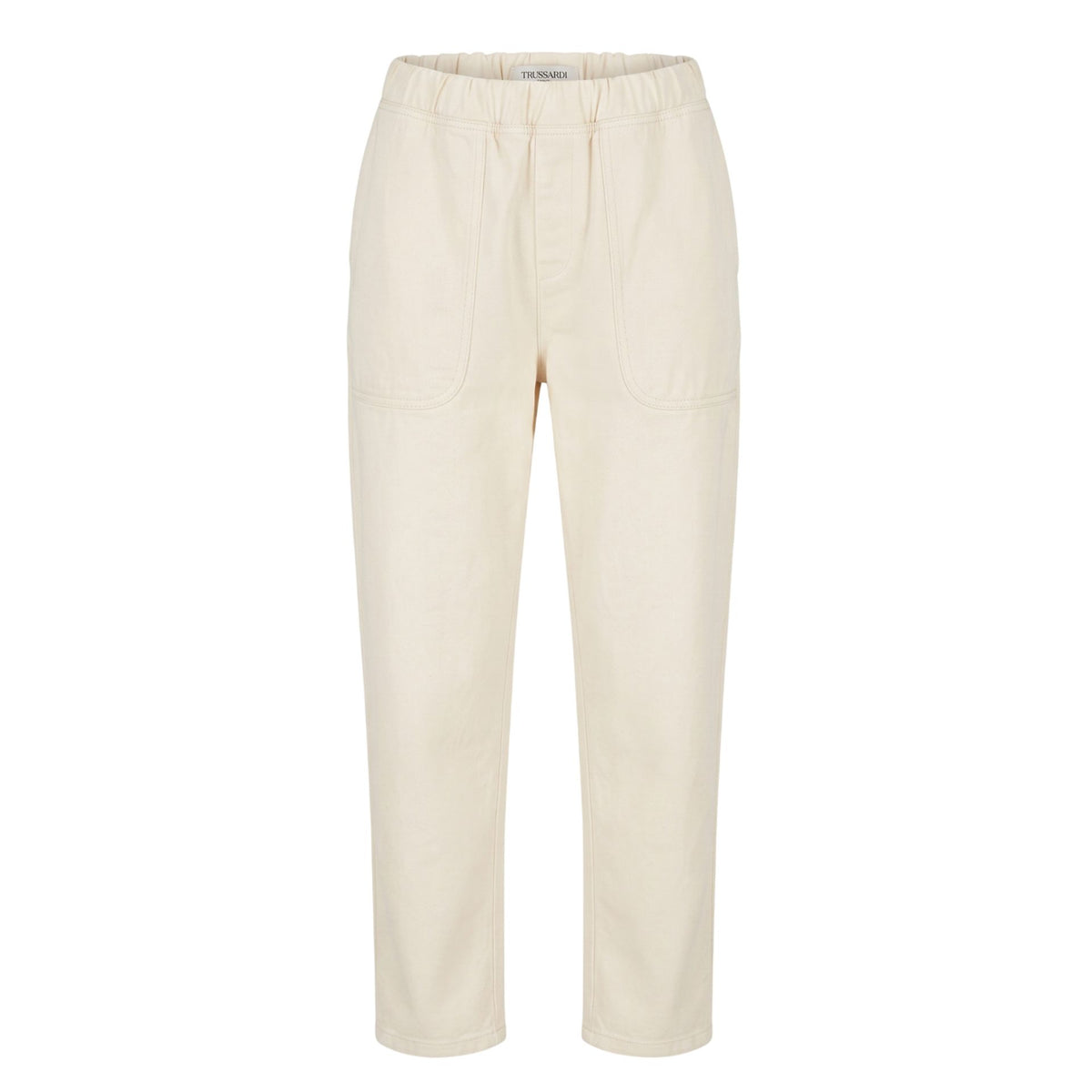 Trussardi Jeans in gardenia color with classic fit and stylish design, displayed by Jag Couture London - New York.