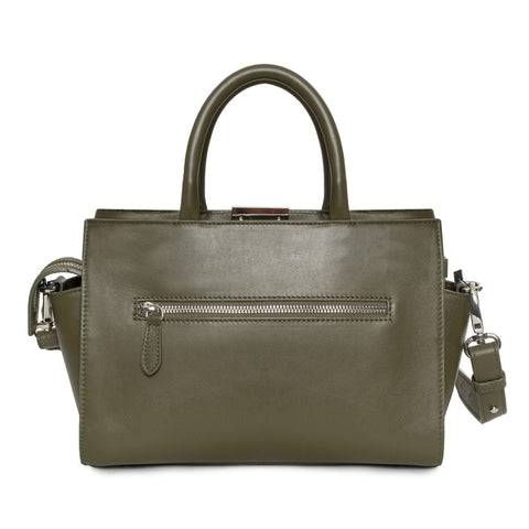 Jag Couture London - New York Lamarthe X073_CT401-BIS_U300 stylish leather handbag with gold accents and adjustable strap.