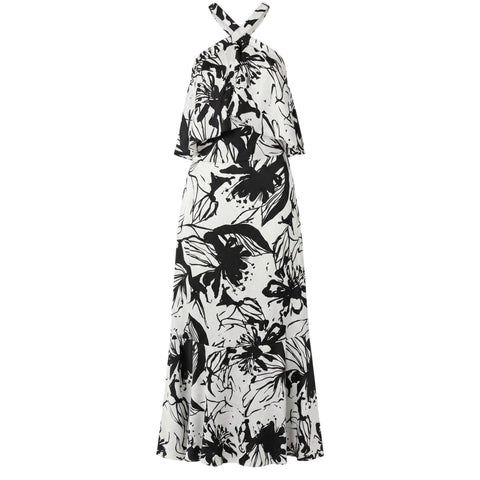 Trussardi Jeans 56D003641T003554_W733FANT optic flowery white fabric with stitching, displayed on a hanger.