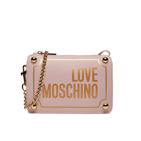 Love Moschino JC4353PP0IK1160A handbag by Jag Couture London, featuring black leather with gold-tone hardware and decorative logo details.