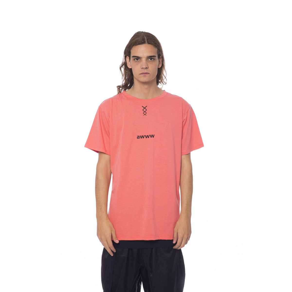 Nicolo Tonetto BLOCAWWW_Salmone by Jag Couture London-New York, stylish clothing item featuring a vibrant salmon color and modern design.