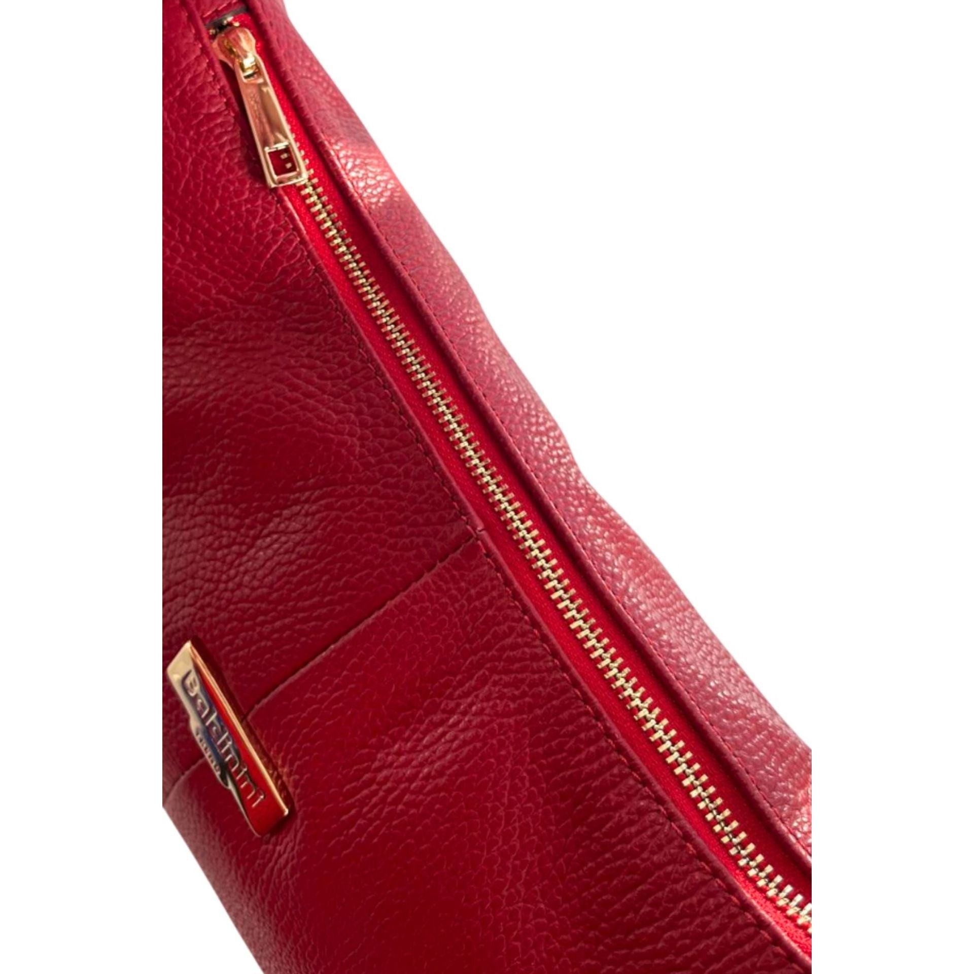Baldinini Trend AL1512_LUCCA_RossoRed leather shoes with sleek design and red color, displayed on a neutral background