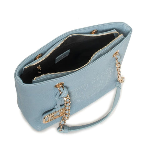 Egon Von Furstenberg Claudia handbag by Jag Couture London-New York, featuring sleek leather with gold-tone hardware.