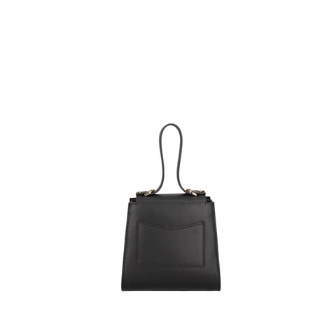 Black Viola Castellani VC220720423FBG-NERO handbag by Jag Couture London - New York, featuring sleek leather and elegant design.