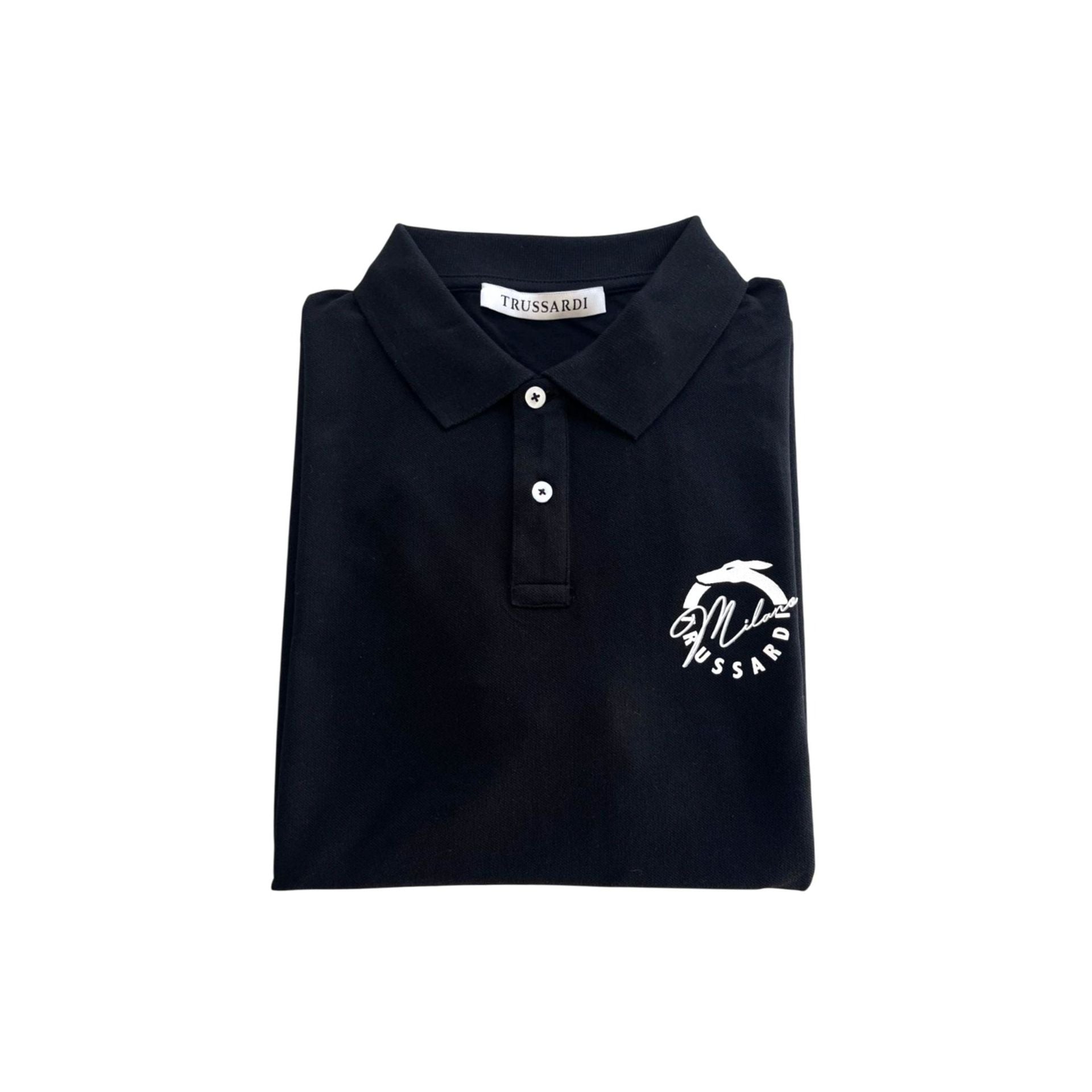 Black Trussardi beachwear swimsuit by Jag Couture London featuring a sleek design and comfortable fit.