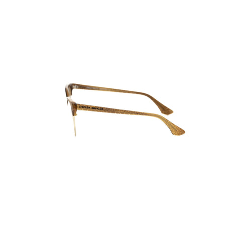 Frankie Morello FEWF8012DV_O431BRILLORO designer sunglasses with gold frames and dark lenses, stylish and modern.