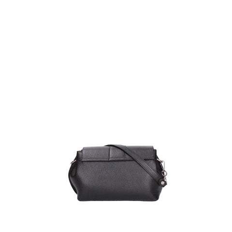 Black Roberta Rossi RR220714323FBG-D28 handbag by Jag Couture London - New York, showcasing sleek leather design and elegant branding.