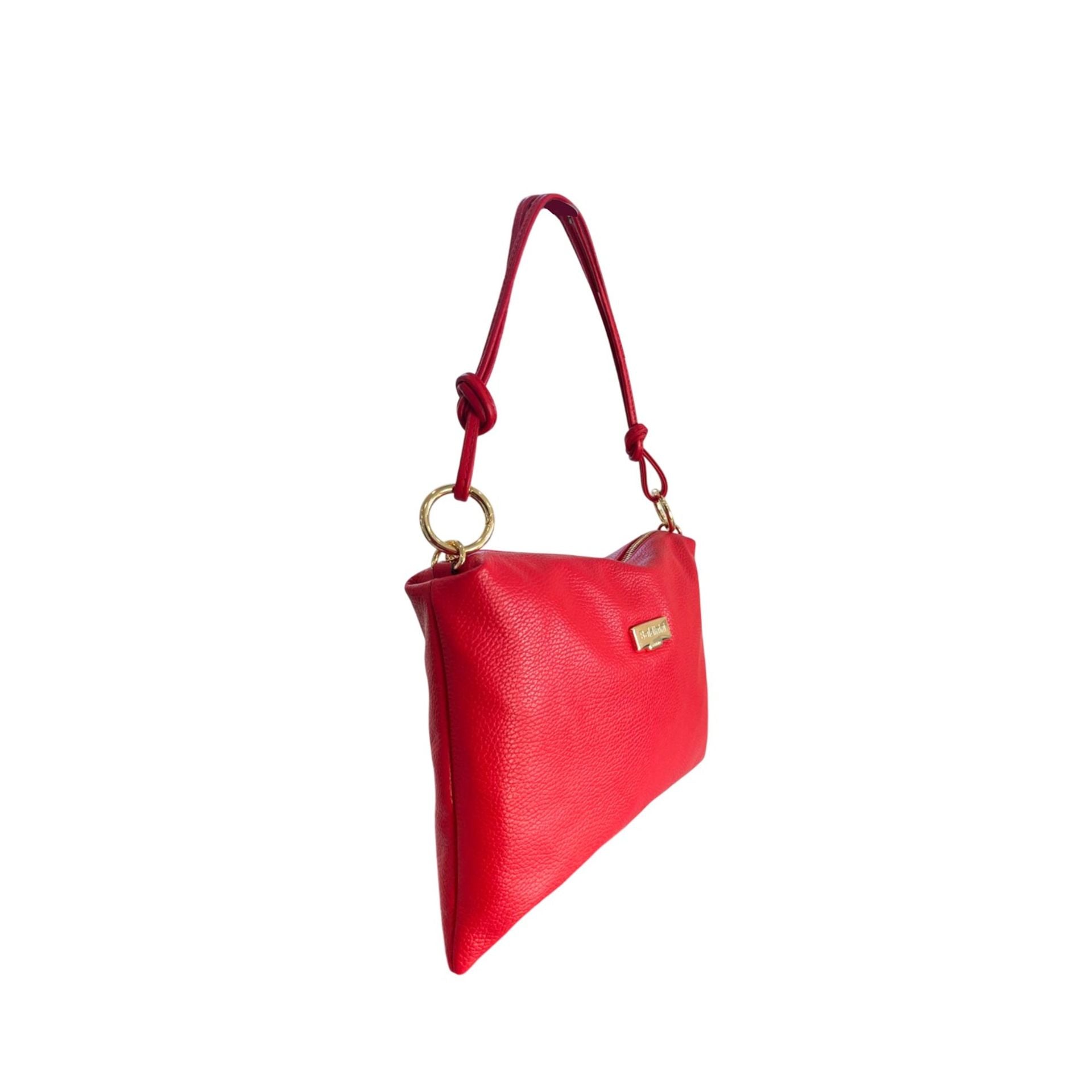 Baldinini Trend AL3138_LUCCA_RossoRed leather shoes with red design, showcased on a plain background.