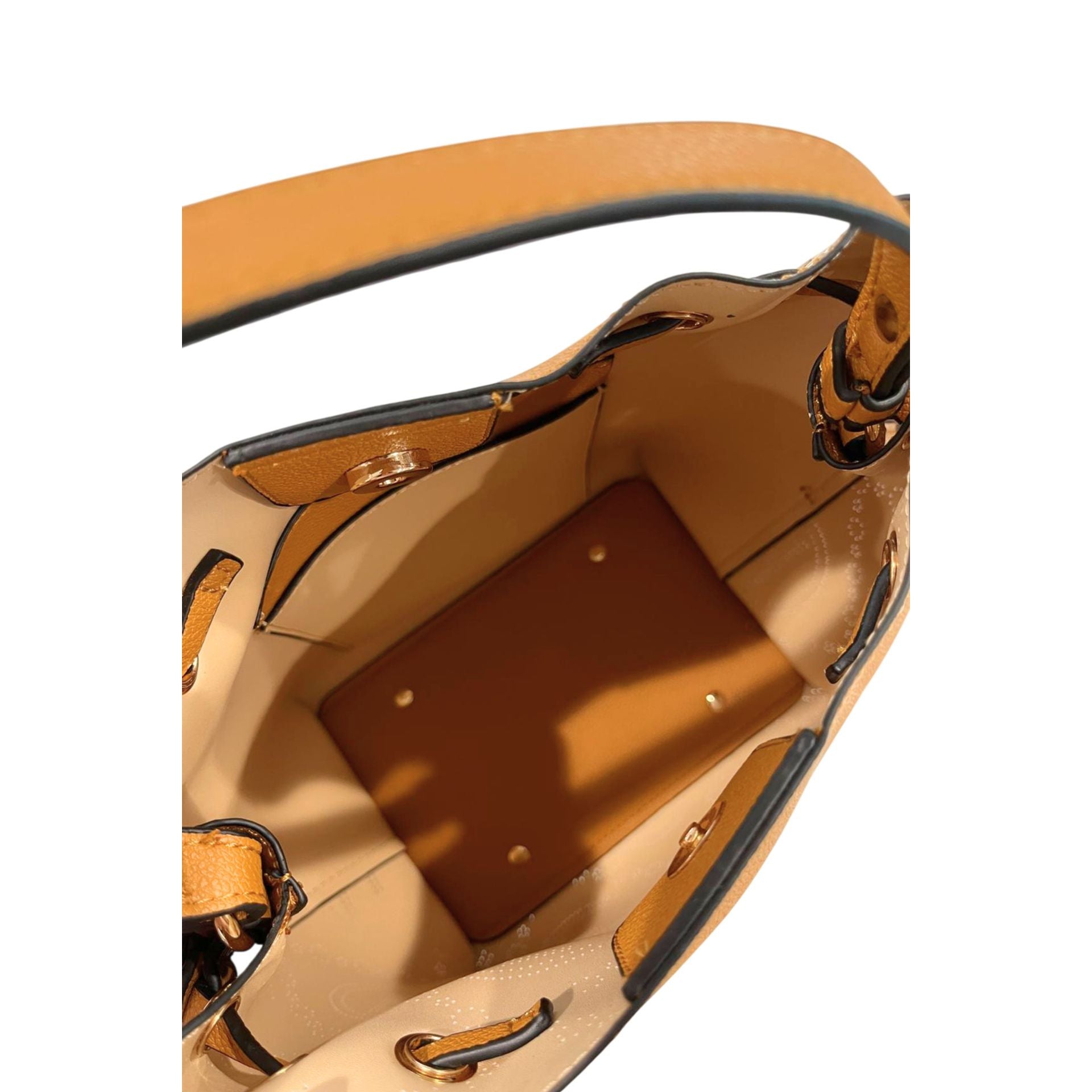 Cristinaeffe CF22720 brown handbag by Jag Couture London - New York, showing front view with textured leather and gold-tone hardware.