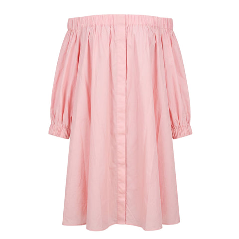 Light pink Trussardi Jeans with classic fit and stylish design, displayed on a hanger against a neutral background.