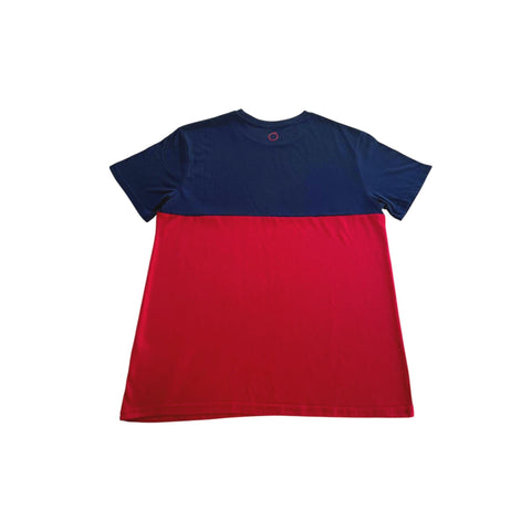 Red navy Trussardi beachwear by Jag Couture London featuring stylish fabric and modern design, perfect for summer beach outings.
