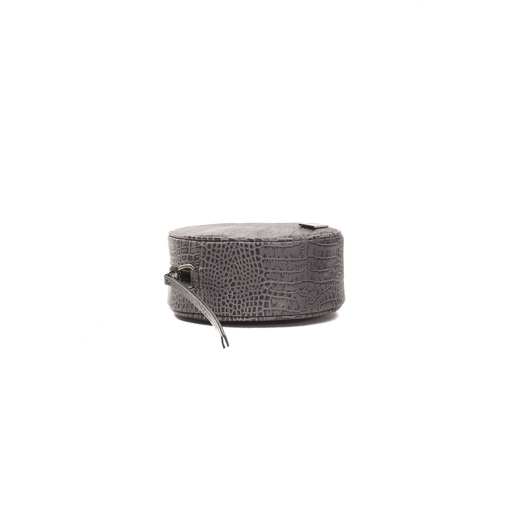 Jag Couture London - New York Pompei Donatella A1041ANGELA grey handbag with sleek design and textured finish, displayed on a neutral background.