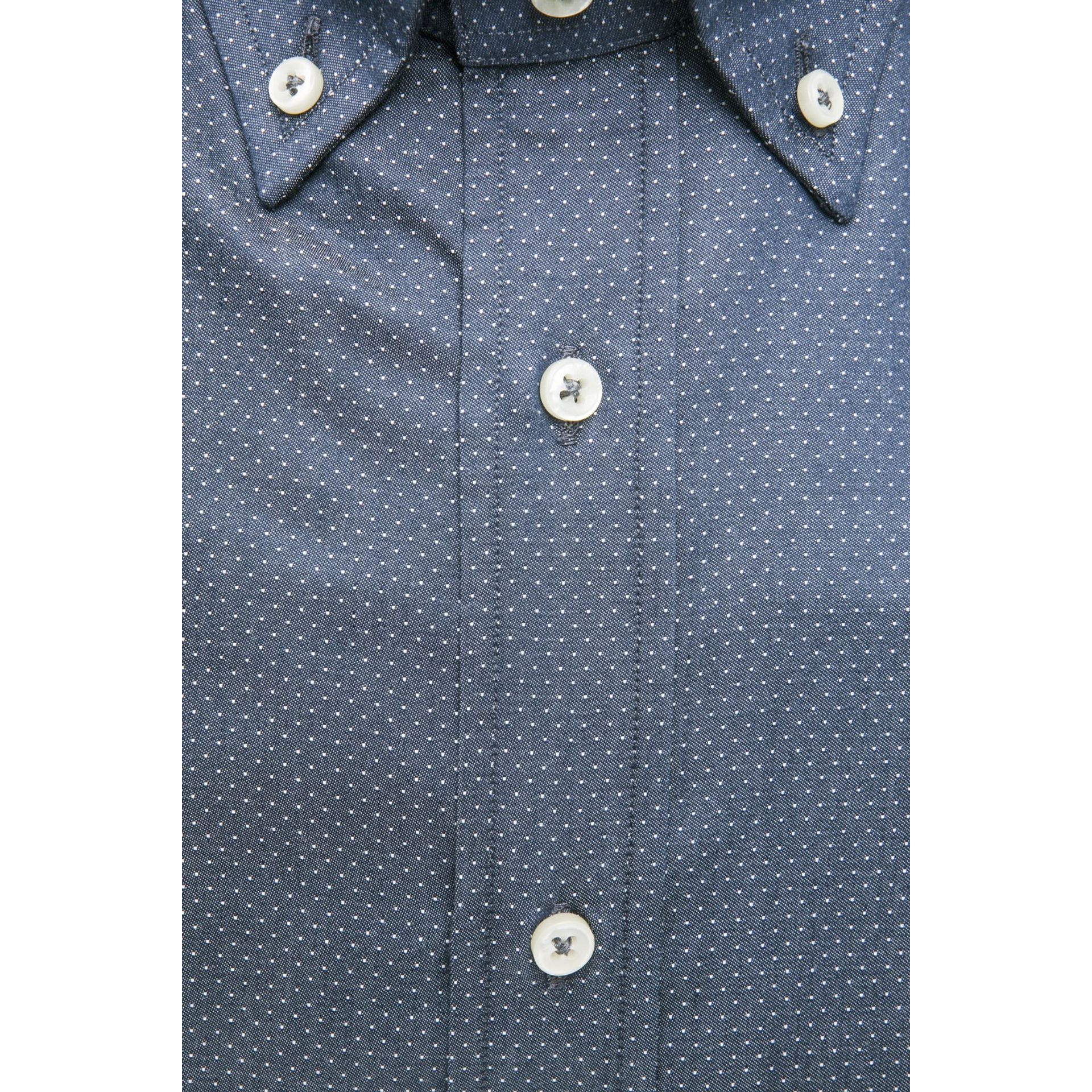 Navy and white Ralph Friedman shirt from Jag Couture London - New York, featuring a stylish design and classic fit.