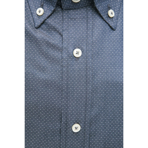 Navy and white Ralph Friedman shirt from Jag Couture London - New York, featuring a stylish design and classic fit.