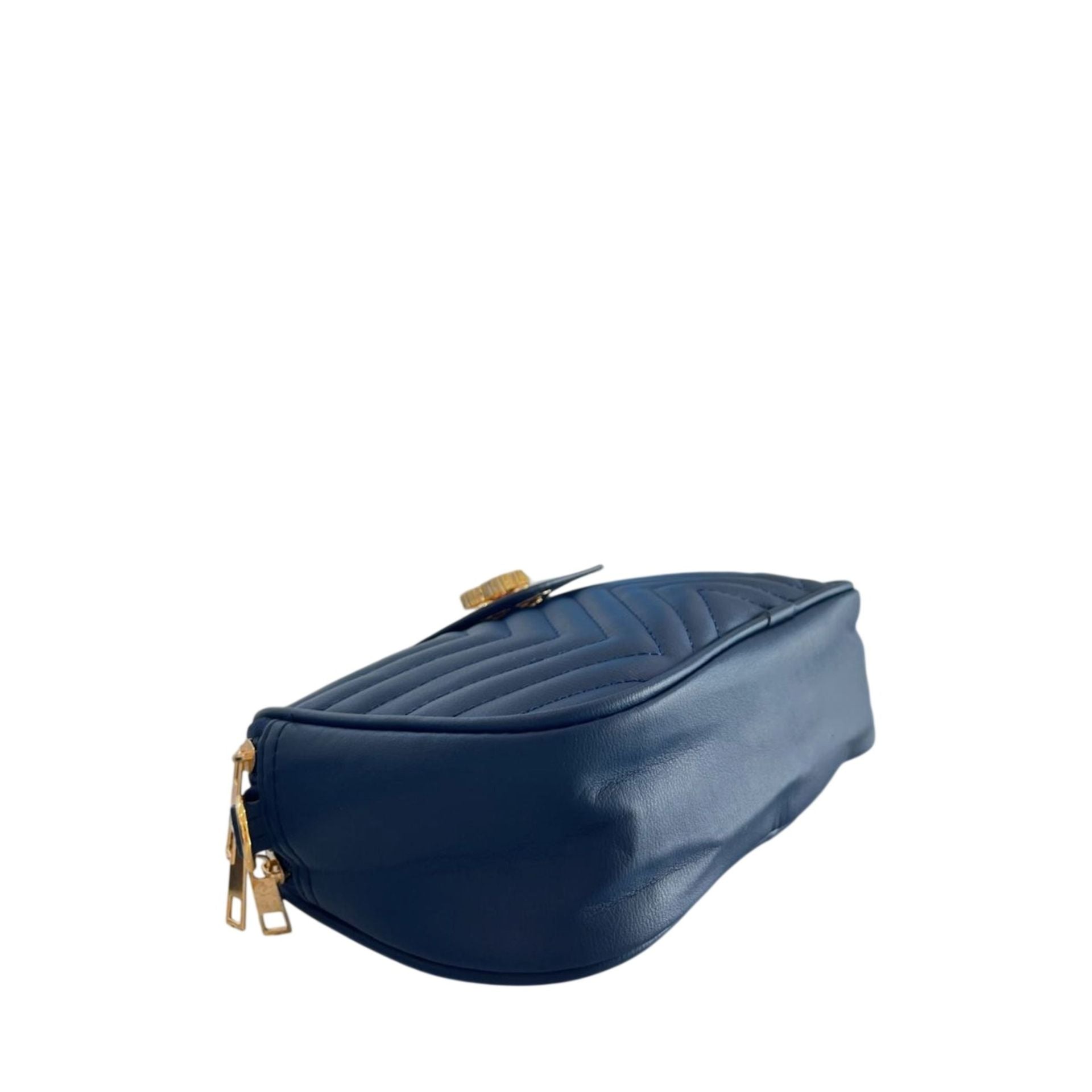 Baldinini Trend L24BAS1 Siena navy blue leather shoes with sleek design, displayed on a clean white background.