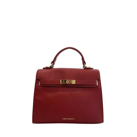 Cristinaeffe CF24FW027 Bordeaux handbag by Jag Couture London - New York, featuring sleek design and high-quality leather.