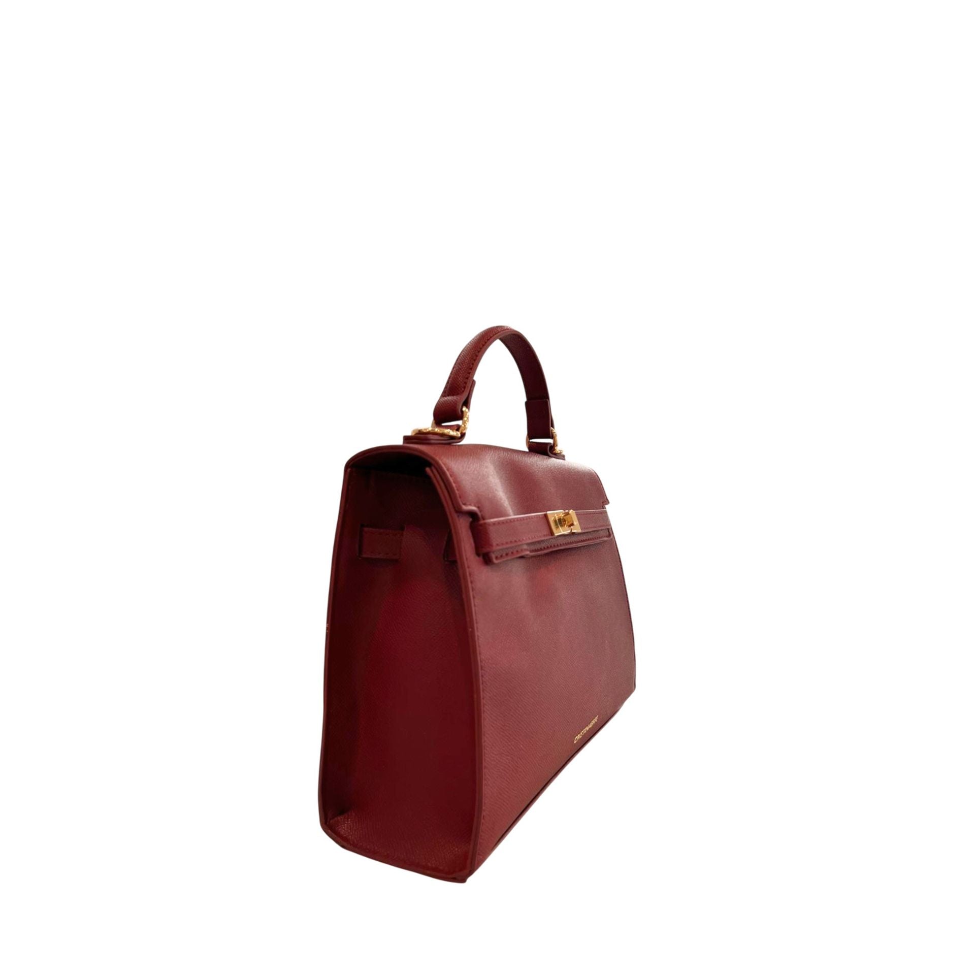 Cristinaeffe CF24FW027 Bordeaux handbag by Jag Couture London - New York, featuring elegant leather with gold-tone hardware.