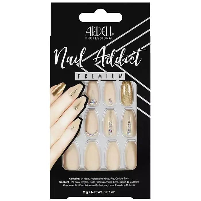 Jag Couture London Ardell Nail Addict Nude Jeweled False Nails