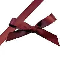 Jag Couture London Burgundy Single Faced Satin Ribbon