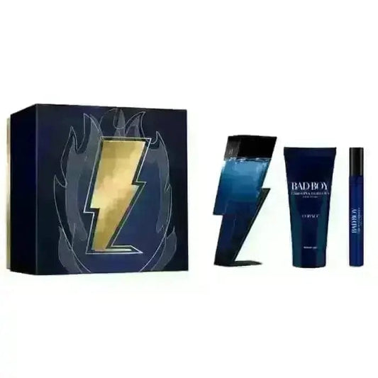 Jag Couture London Carolina Herrera Bad Boy Cobalt Eau de Perfume Spray 100ml Set 3 Pieces