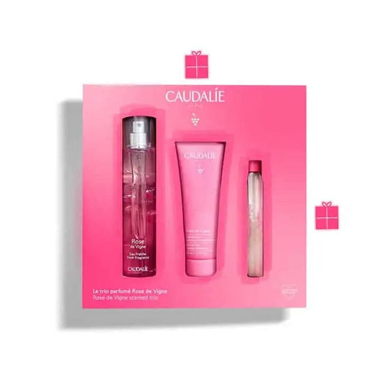 Jag Couture London Caudalie Le trio Parfume Rose de Vigne 3 Pieces