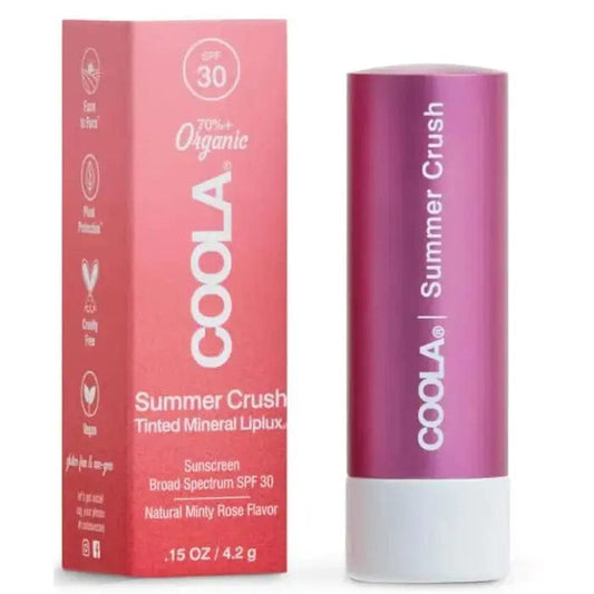 Jag Couture London Coola Mineral Liplux Organic Tinted Lip Balm Sunscreen Summer Crush Spf30 4.2ml