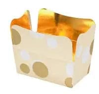 Jag Couture London Fashion 500G Luxury Buttermilk Ballotin With Gold & White Spots & Gold Inlay