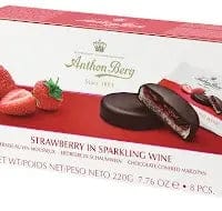 Jag Couture London Fashion Anthon Berg Strawberry In Sparkling Wine Marzipan In Dark Chocolate